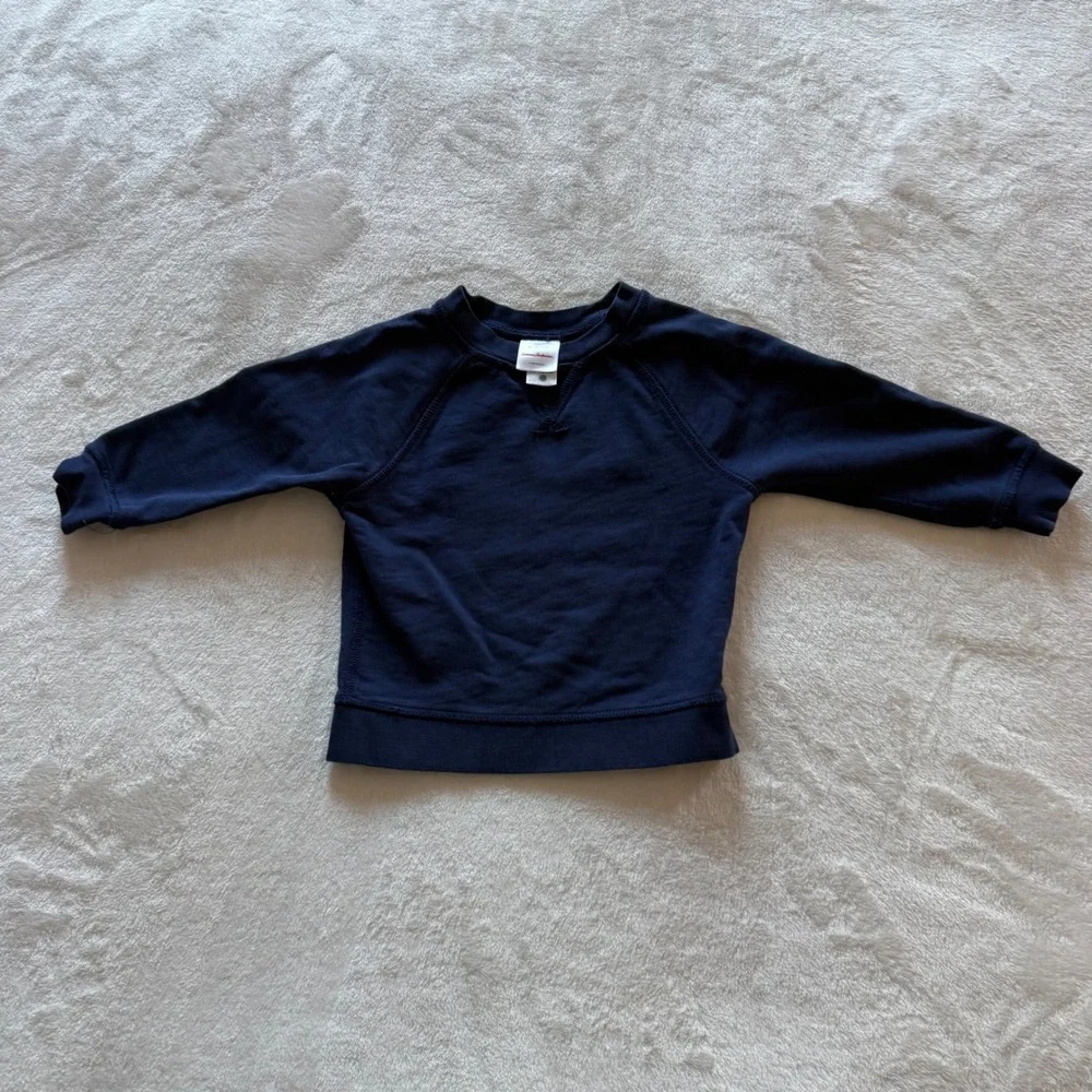 Baby Gap Blue‎ Teddy Bear Long Sleeve Henley Shirt & Navy Sweatshirt 2T Bundle